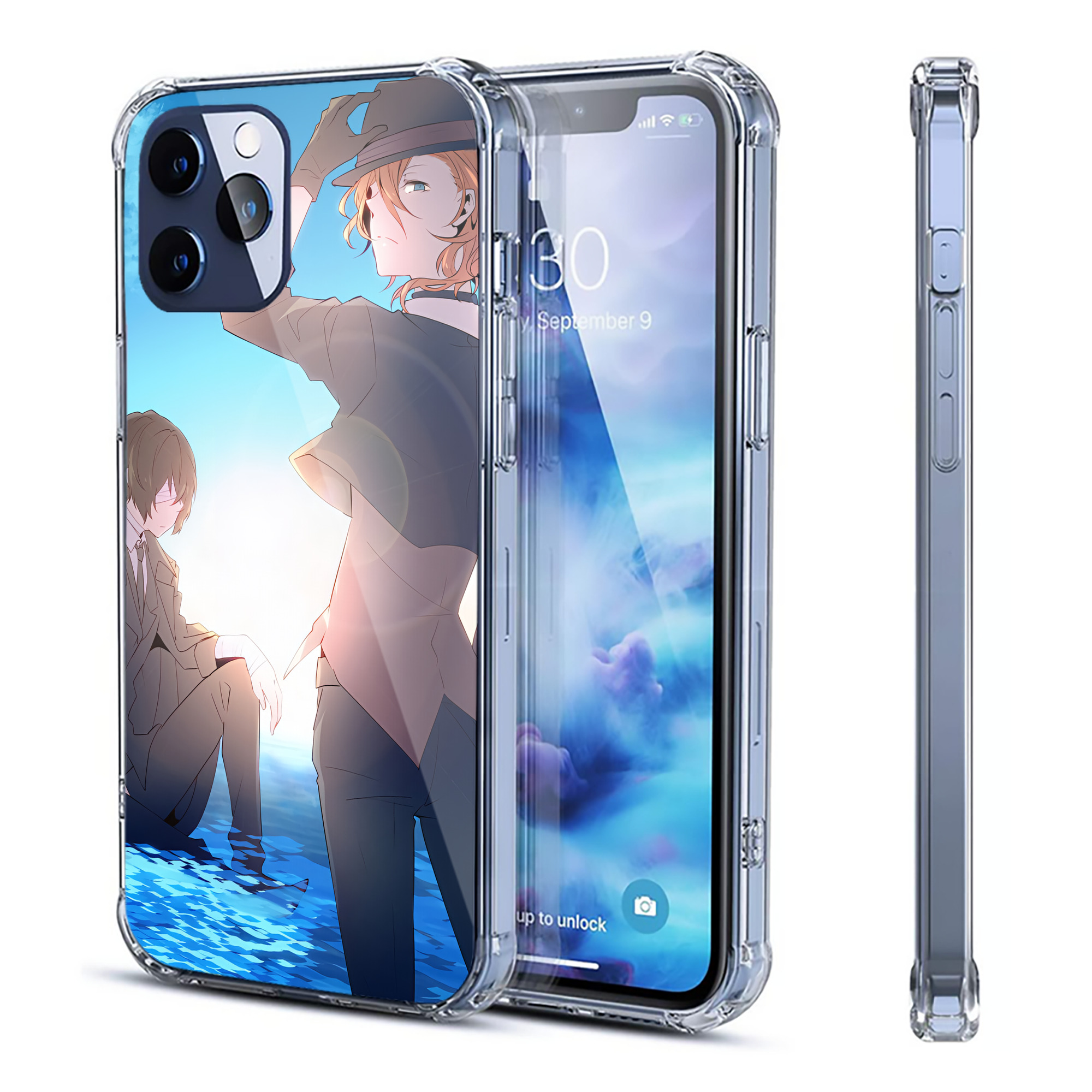（画像用） 文豪ストレイドッグス Bungo Stray Dogs 【iPhone 12シリーズ対応】透明スマホケース（クリアソフトケース）
